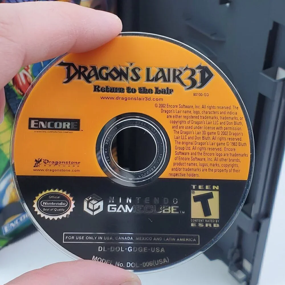 Dragon's Lair 3D Return To Nintendo GameCube Video Game w/ Manual Tested 2001